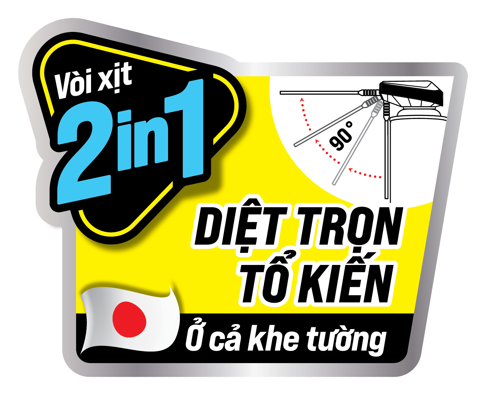 Bình Xịt Diệt Kiến ARS ANT KILLER Hương Sakura_ Vòi xịt 2in1, diệt trọn tổ kiến, ở cả khe tường