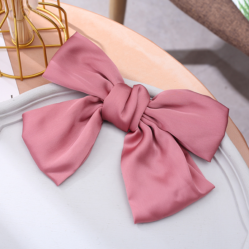 Nơ kẹp tóc bản to vải Satin cao cấp hot trend tiktok Hàn quốc