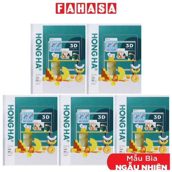 Combo 5 Tập Học Sinh 3D View - Kẻ Ngang 200 Trang 70gsm - Hồng Hà 1449 (Mẫu Bìa Giao Ngẫu Nhiên)