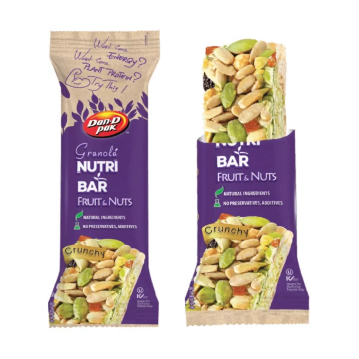 Thanh Granola Phú Quý 30g Granola Nutri Bar Fruit &amp; Nuts Dan D Pak