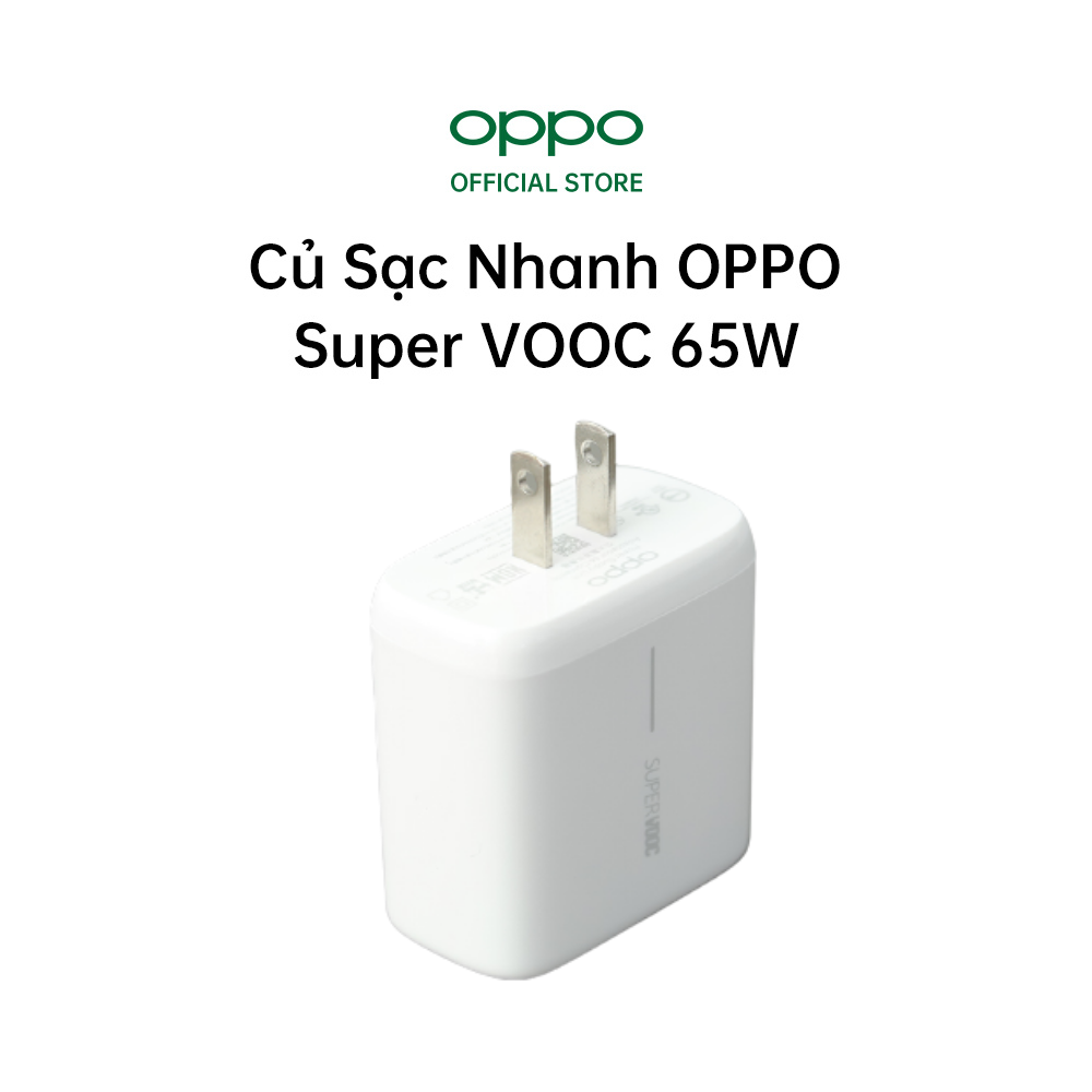 Củ Sạc Nhanh OPPO Super VOOC 65W | Đầu ra USB: 10V - 6.5A | Hàng Chính Hãng OPPO