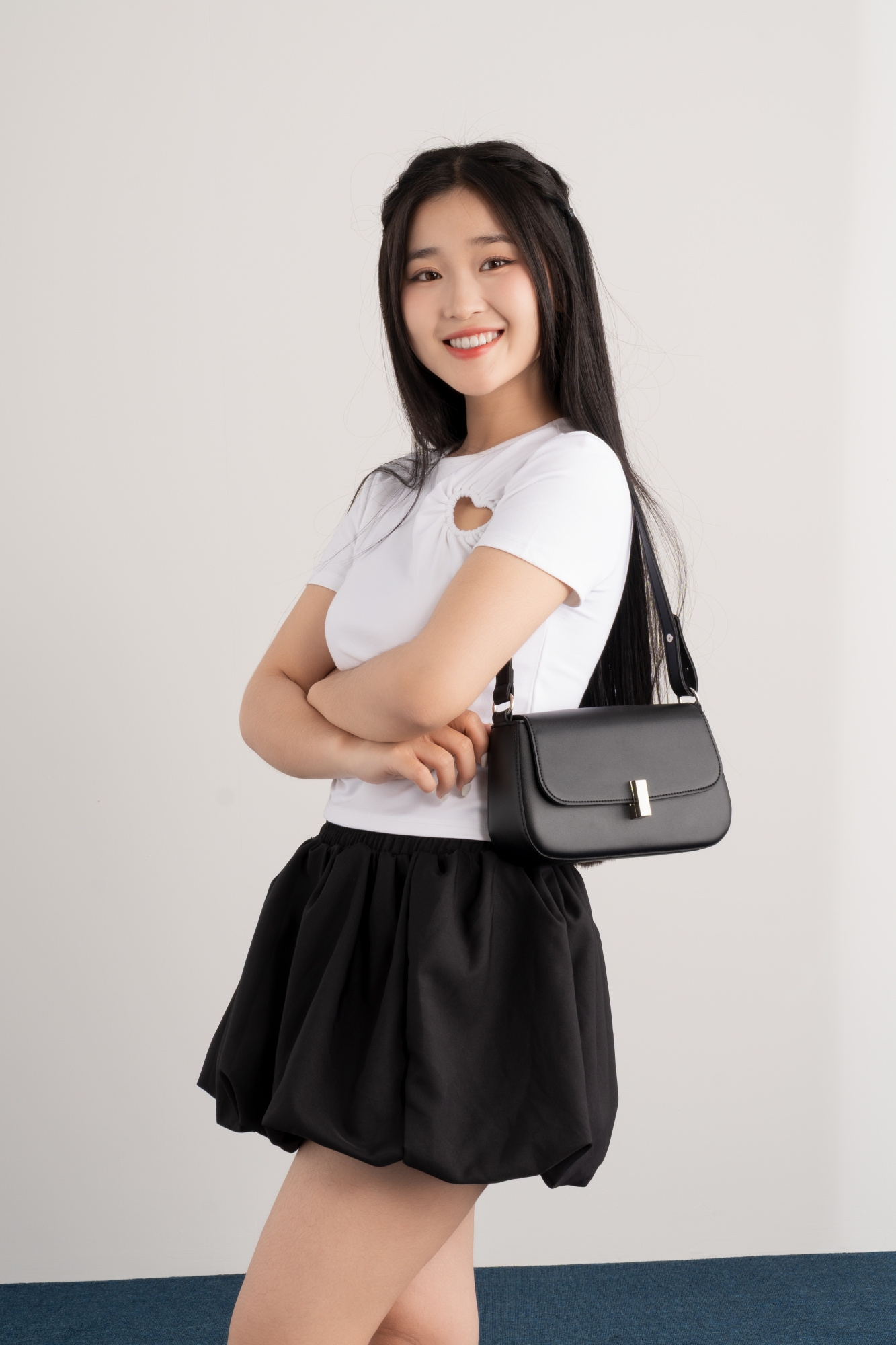 Túi Yuumy ( Thời trang nữ phối khóa kim loại size 24 - Túi đeo vai da Seasand YN263 )