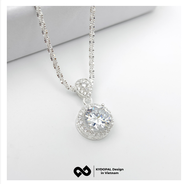 Dây chuyền bạc KYDOPAL đính đá cao cấp trang sức bạc nữ sang trọng 925 9C1