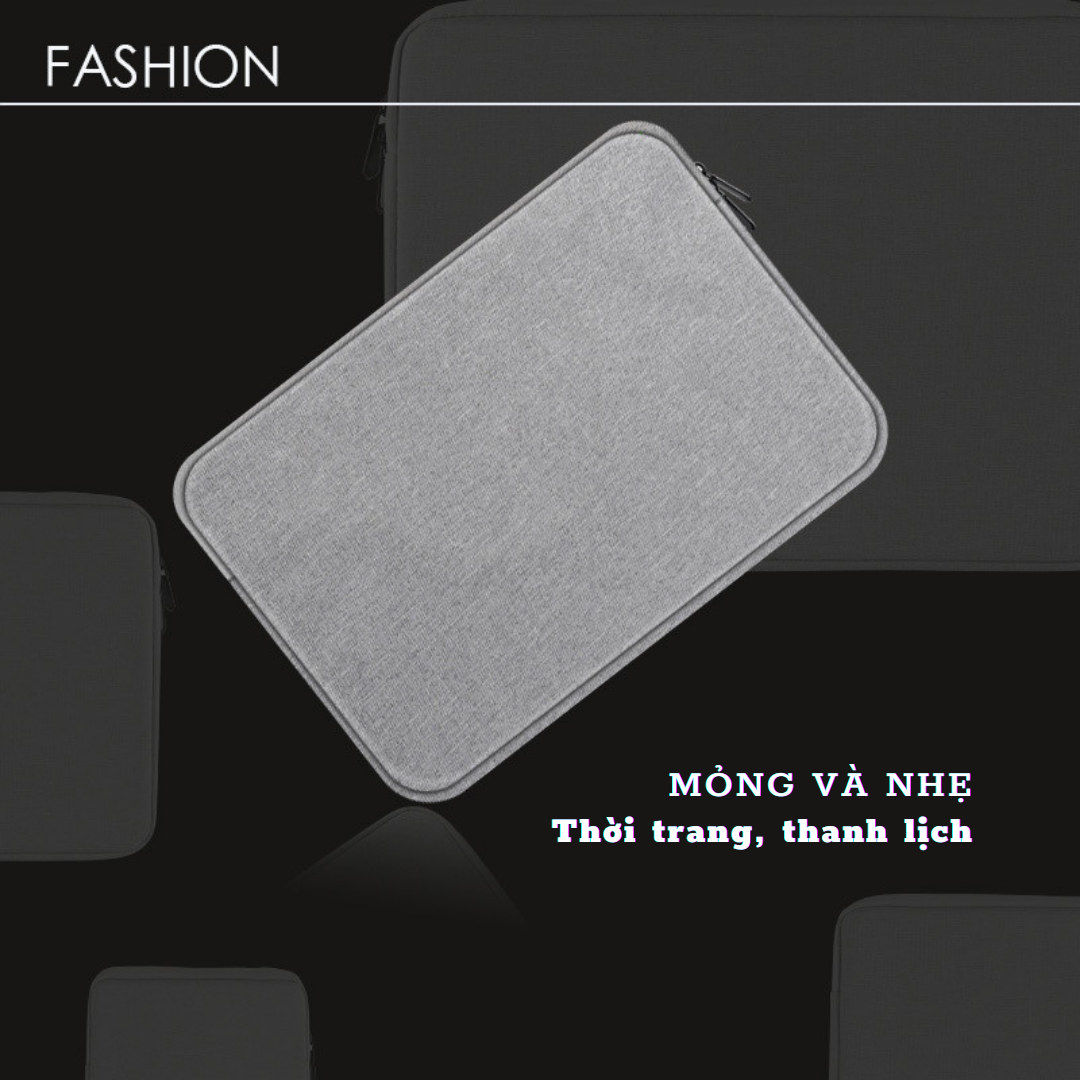 Túi Laptop / Macbook / Untralbook 1 Dây Kéo Vải Agni Cloth - Chống Thấm Nước - Full size