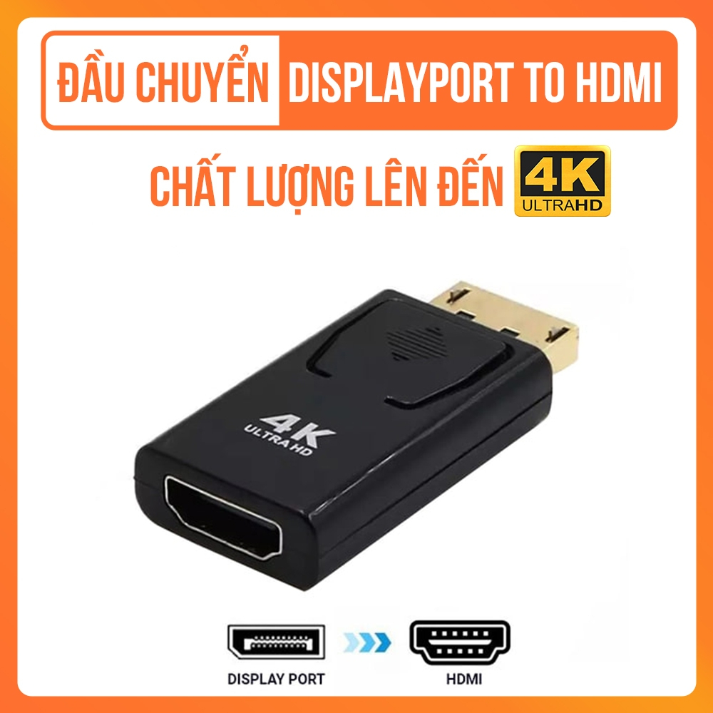 Đầu Chuyển Đổi Displayport sang HDMI Hỗ Trợ Full HD 1080P Chuẩn HDMI 1.4 Dành Cho laptop, PC