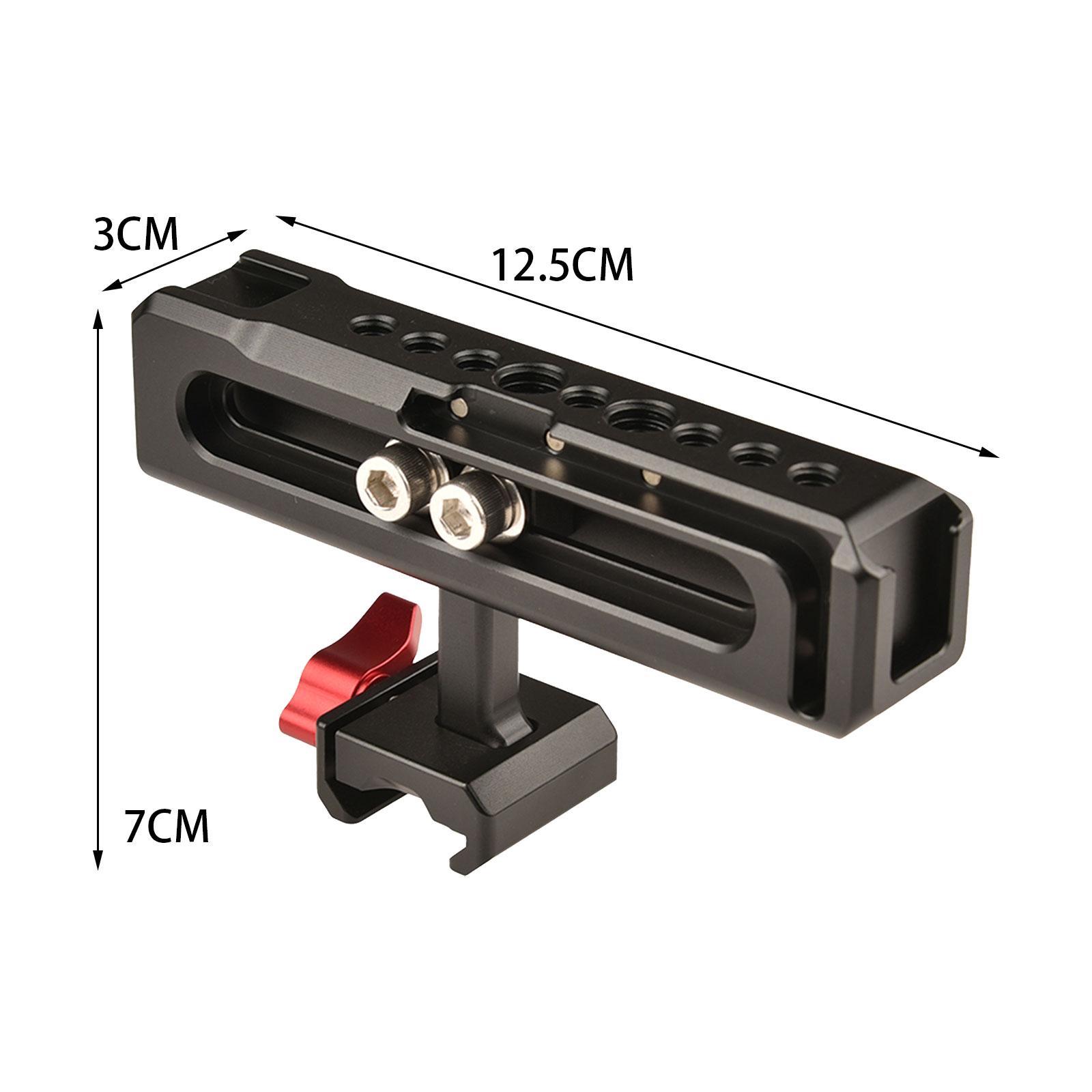 Handle Release Lightweight Multiple 1/4 3/8 Threaded Hole Aluminum Alloy Video Stabilizing Rig for Monitors DSLR Camera Cage