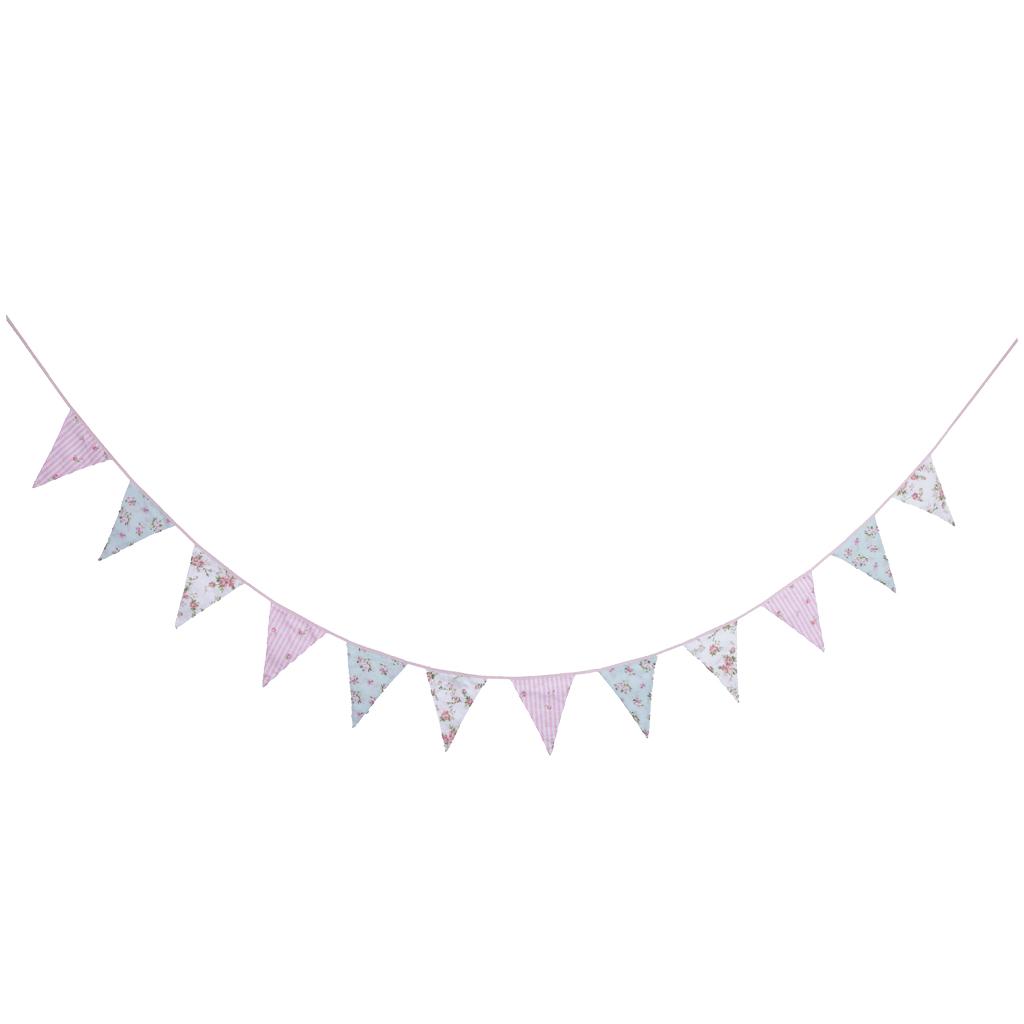 Fabric Bunting Banner Pennant Garland Wedding Festival Hanging Decor Style 1