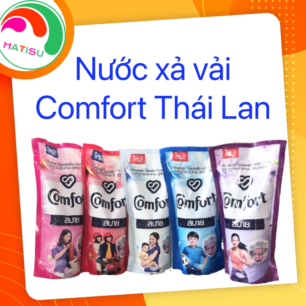 COMBO 3 TÚI NƯỚC XẢ COMFORT THÁI LAN 580ML-HATISU