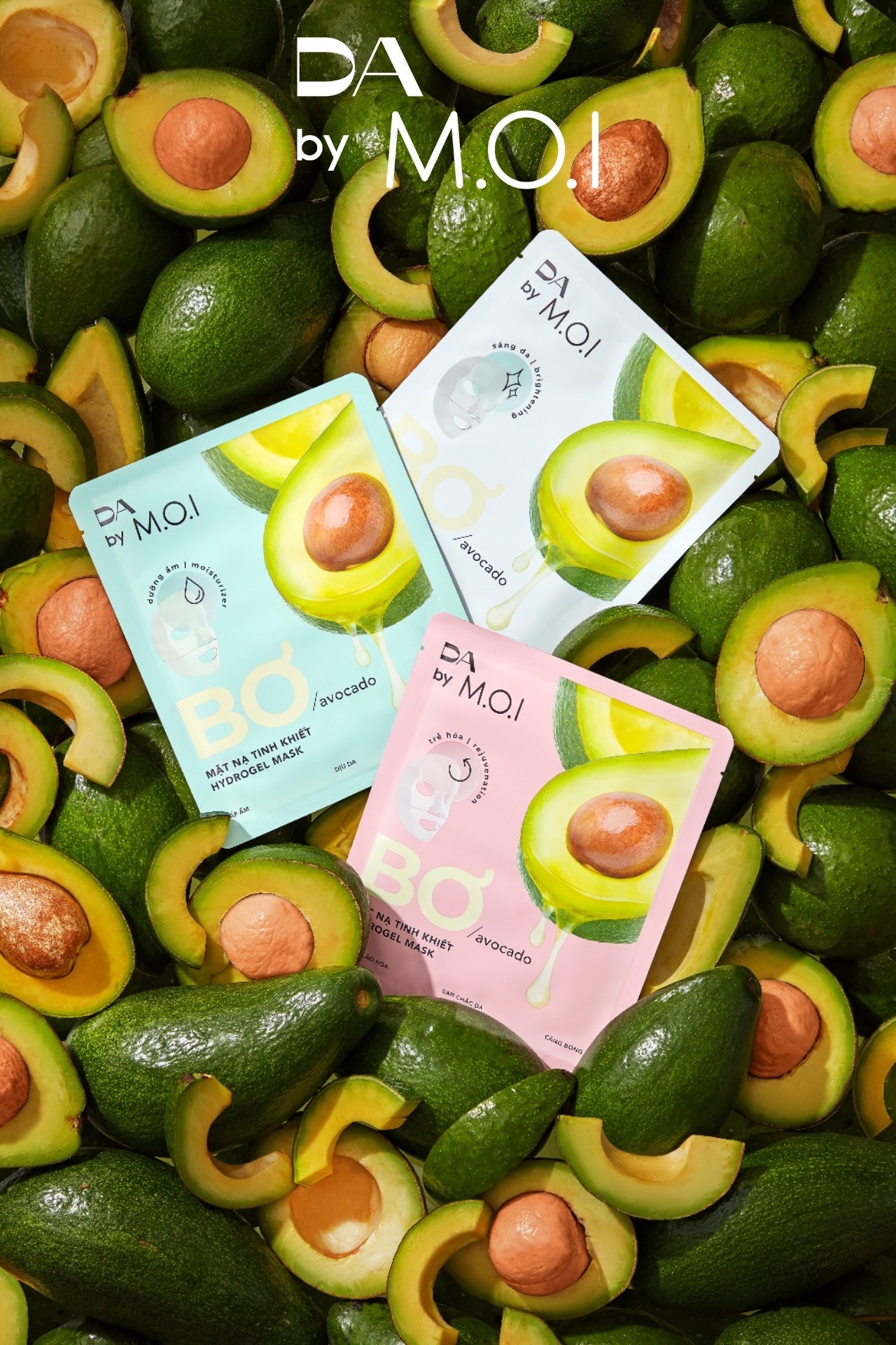 Combo 3 hộp Mặt Nạ Bơ Trong Suốt M.O.I RICE HYDROGEL MASKS Hồ Ngọc Hà