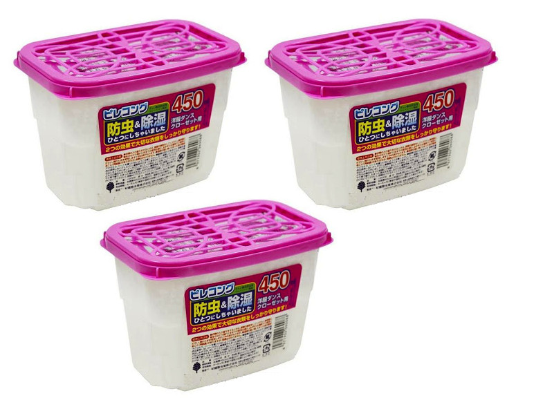 Combo Set Hộp hút ẩm, diệt khuẩn Kokubo 450ml - Hàng nội địa Nhật