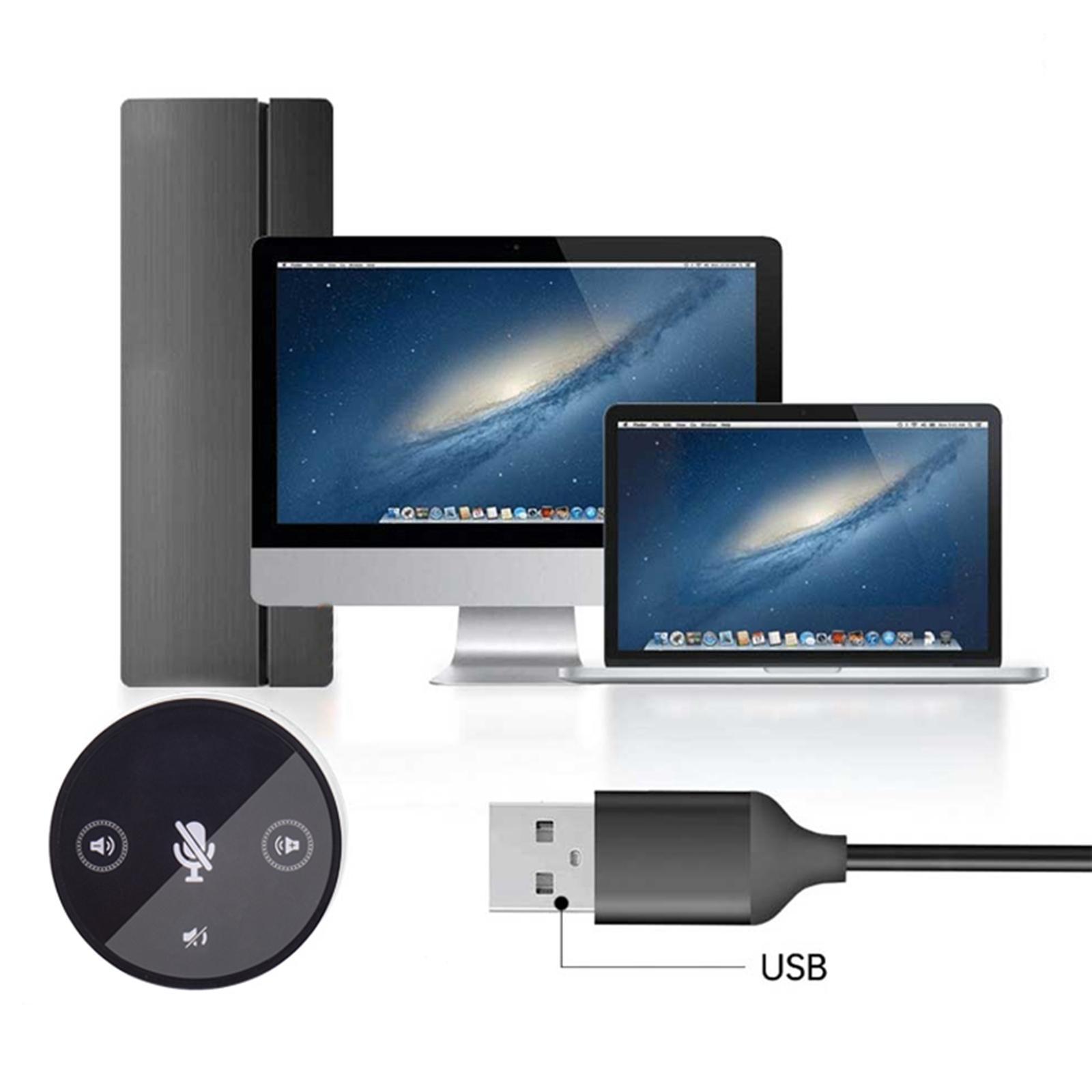 USB Microphone Bluetooth Computer Speakers with Microphone Voice Pickup Conference USB Microphone Desktop Mic for Recording Chatting People