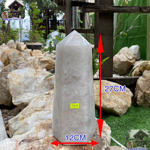Trụ lục giác thạch anh trắng giúp giảm căng thẳng và stress - 5kg -T579