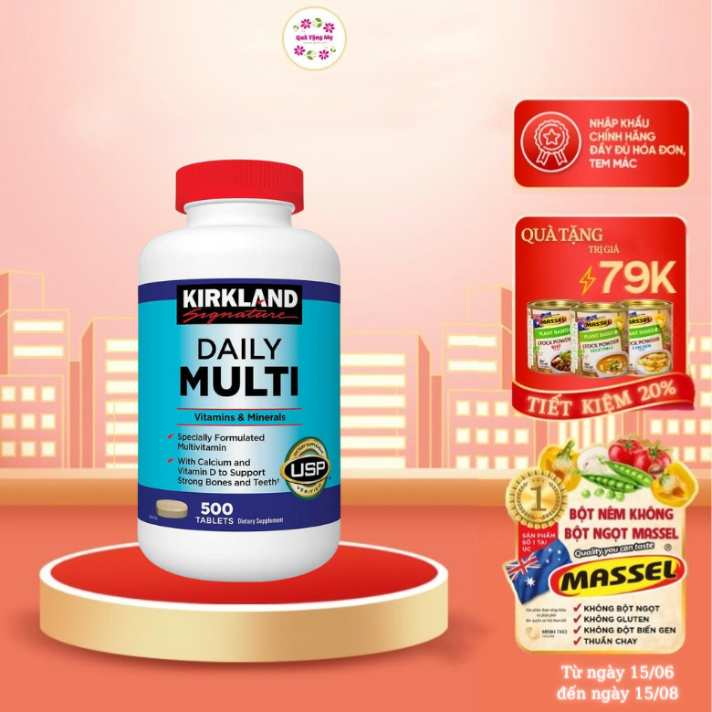Vitamins Tổng hợp Kirkland Daily Multi Vitamins - Mỹ - QuaTangMe Extaste