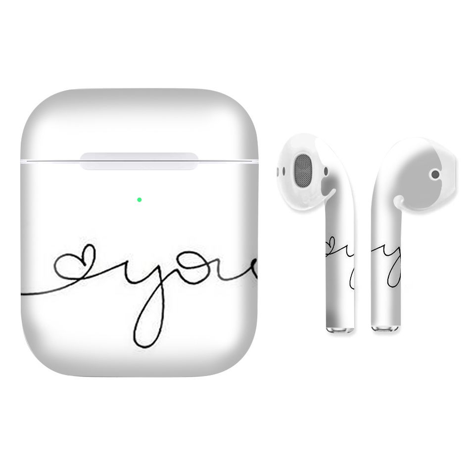 Miếng dán skin chống bẩn cho tai nghe AirPods in hình thiết kế - atk366 (bản không dây 1 và 2)