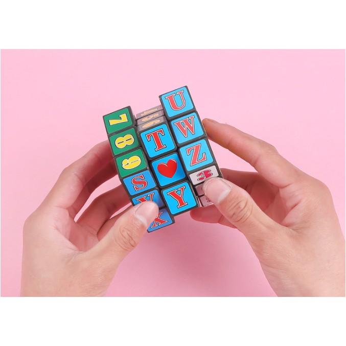 Đồ Chơi Thông Minh ️️ Rubik 3x3 Kết Hợp Chữ Số Học Độc Đáo, Xoay Trơn, Nhập Có Qùa Tặng