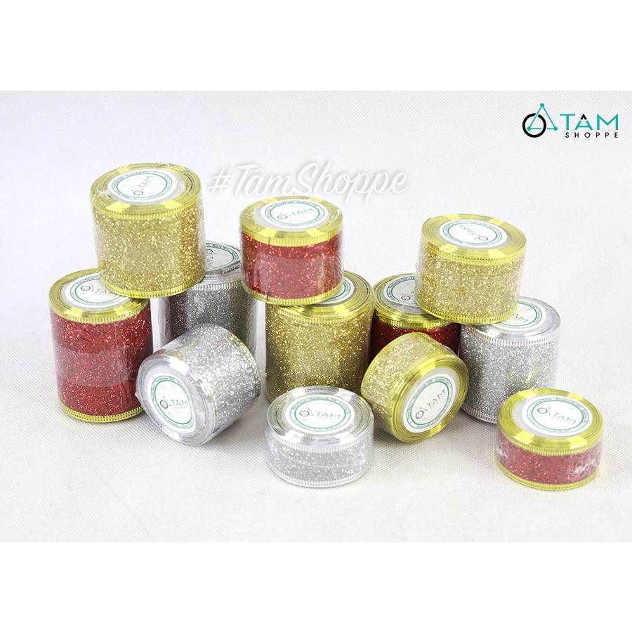 Ruy băng kim tuyến viền kẽm nhiều màu nhiều cỡ RB-07
