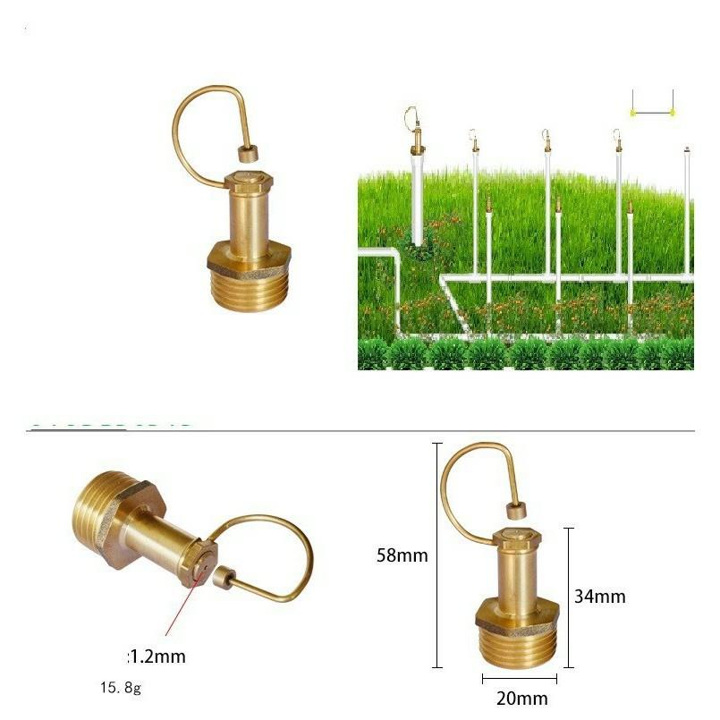 Vòi phun sương dùng lắp hệ thống tưới cây tự động chất liệu đồng thau có móc, ren ngoài 21mm loại tốt