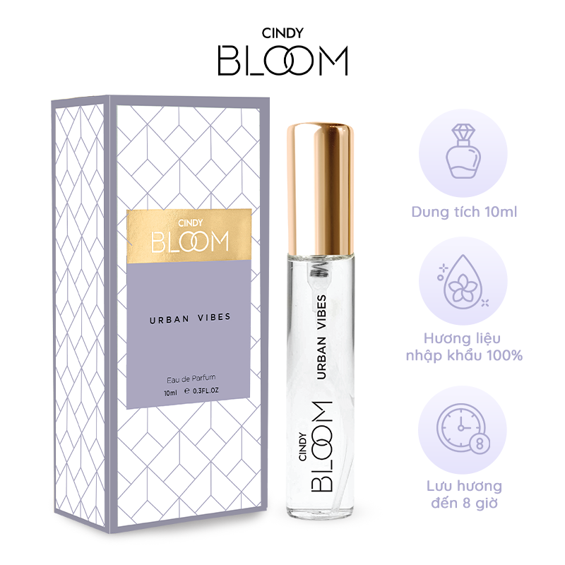 Nước hoa nữ Cindy Bloom Urban Vibes mùi hương tự tin cuốn hút 10ml chính hãng