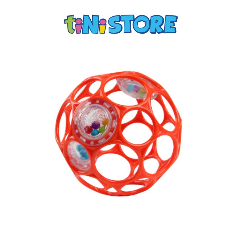 TiNiStore-Đồ chơi bóng kèm xúc xắc gặm nướu màu đỏ Oball 11487