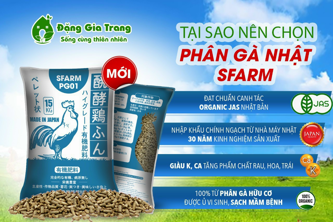 Phân gà hữu cơ Nhật Bản Viên Nở AKI 3-2-2 - Bao 25Kg
