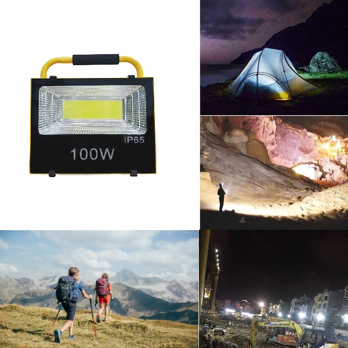 Đèn Pha Led Cho Công Trình, picnic, du lịch, leo núi, cắm trại GIVASOLAR GV-KFL-150 50W 100W