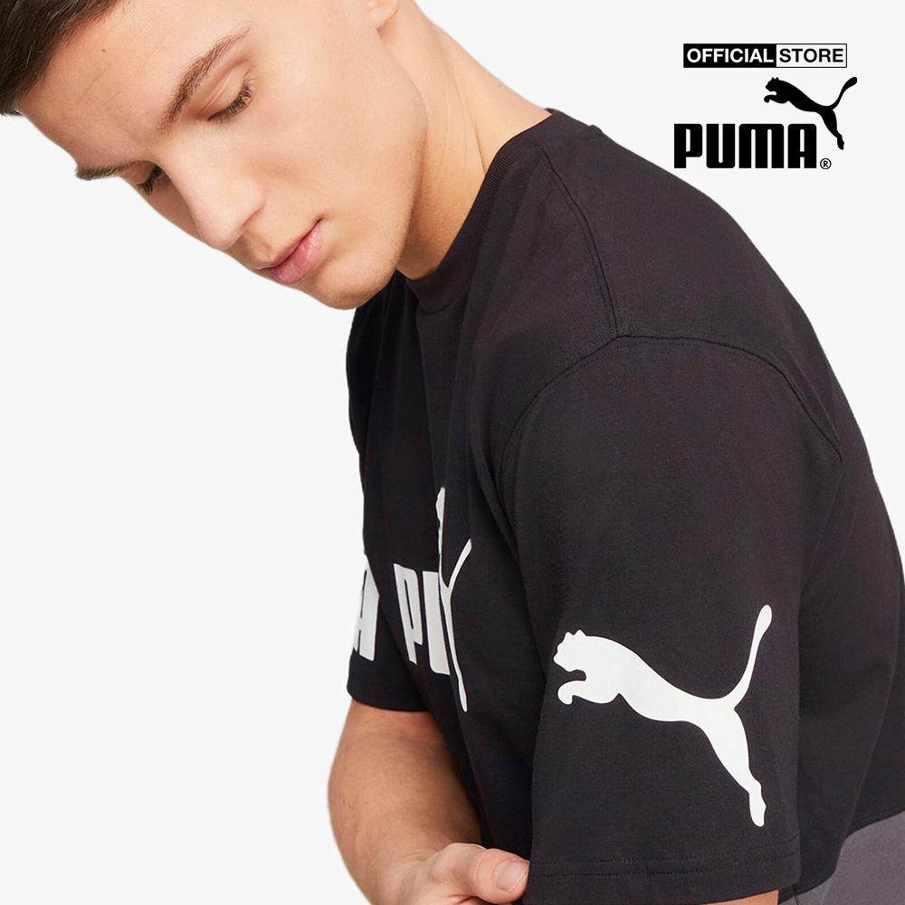 PUMA - Áo thun nam cổ tròn tay ngắn Puma Power Colourblock 673321