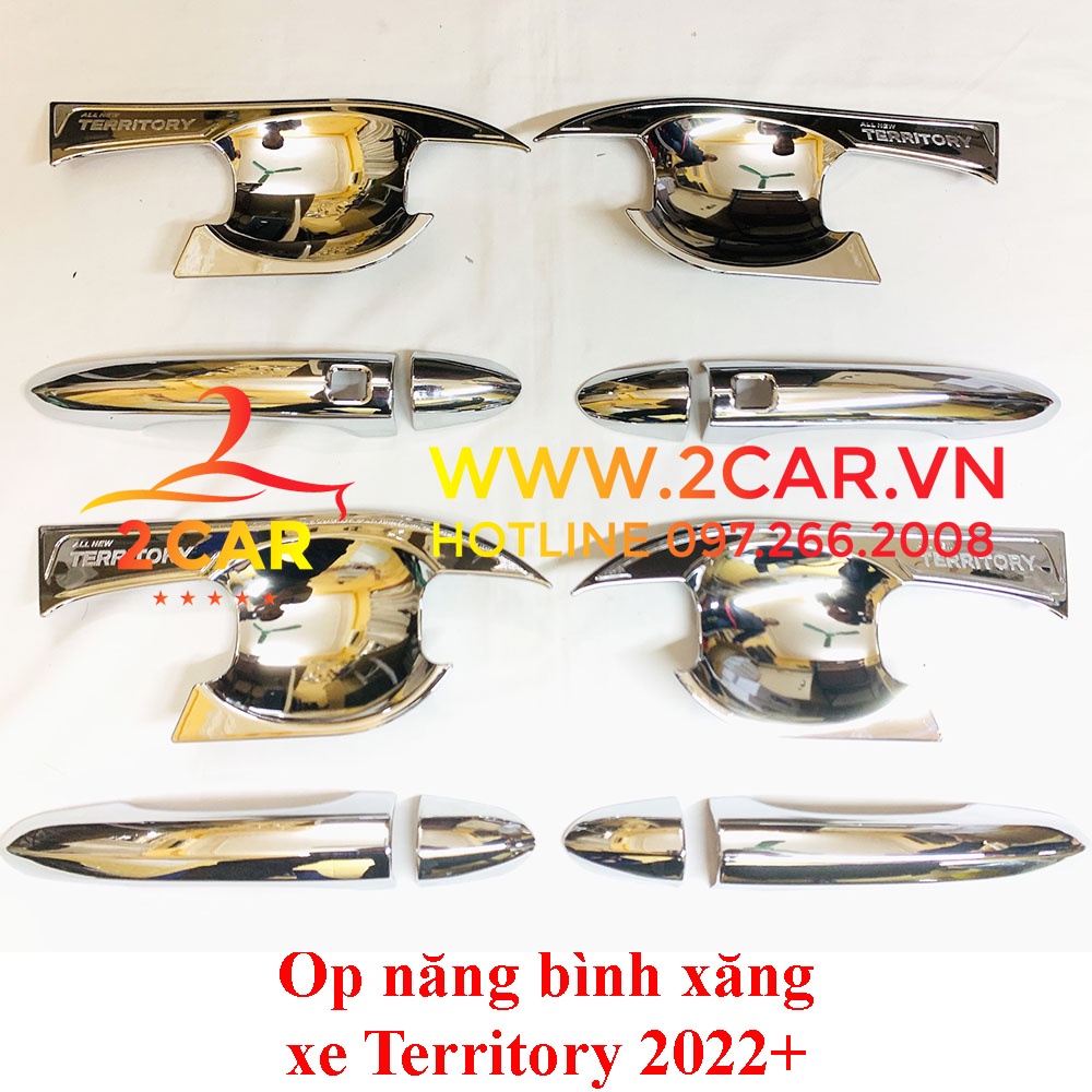 Ốp tay nắm, hõm cửa xe Ford Territory 2022, 2023 mạ Crom cao cấp
