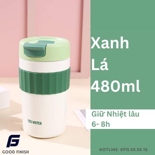 Bình/Cốc giữ nhiệt cao cấp Yes_Water  GF, inox 304, chống tràn, ly uống cafe, đựng nước, lạnh, nóng 6 - 8 tiếng