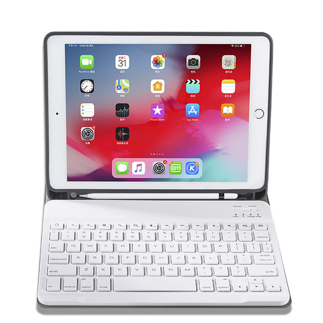 Bao da kèm bàn phím dành cho iPad 11 inch 2018/2020/2021/2022 Bluetooth Keyboard Case có khay để bút chống sốc cao cấp - Hàng chính hãng