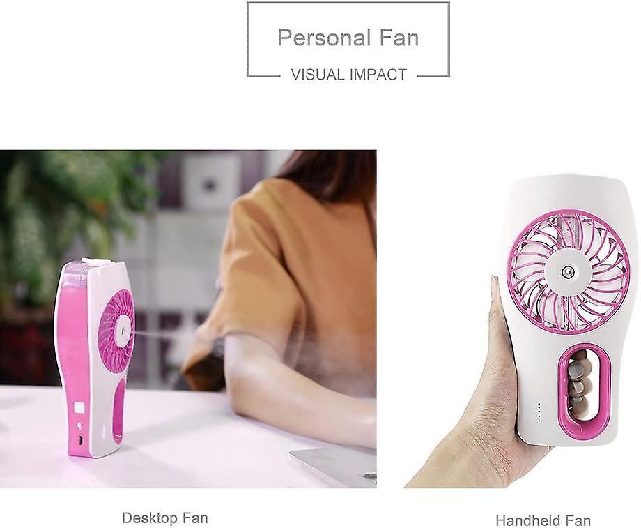 Quạt phun sương nước Quạt làm mát Quạt cầm tay chạy bằng pin với máy tạo độ ẩm phun sương và quạt hỗ trợ USB