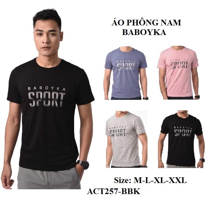 Áo phông nam, áo thun nam chất cotton Thương Hiệu BABOYKA thấm hút mồ hôi trẻ trung nam tính 