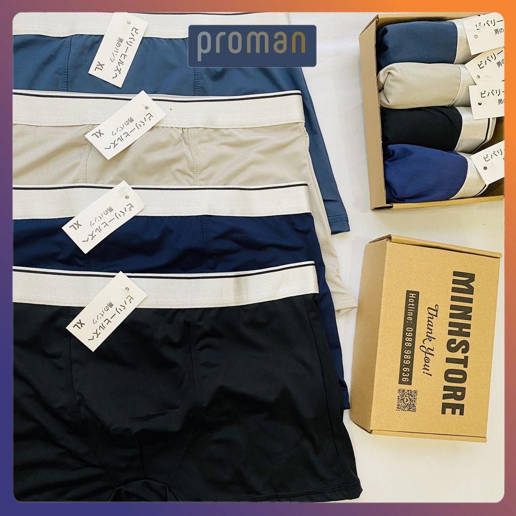 Quần lót nam thun lạnh cao cấp xuất Nhật xịn, quần sịp đùi nam boxer siêu co dãn kháng khuẩn SDN01 - PROMAN