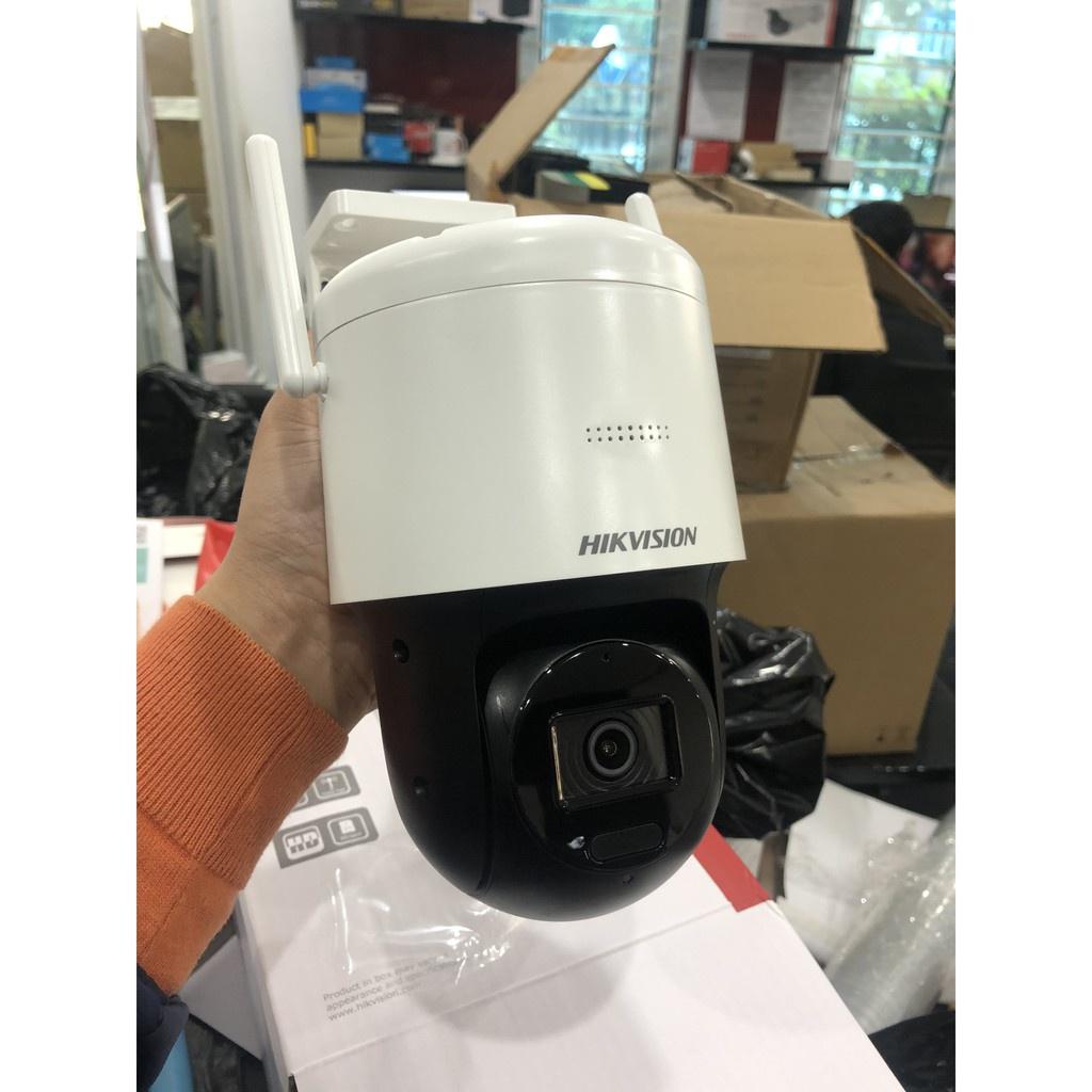 Camera Wifi IP Hikvision DS-2DE2C400IW-DE/W Quay 360 độ siêu nét 4Mp-2K+, tích hợp mic-loa, lắp ngoài trời - Hàng Chính Hãng