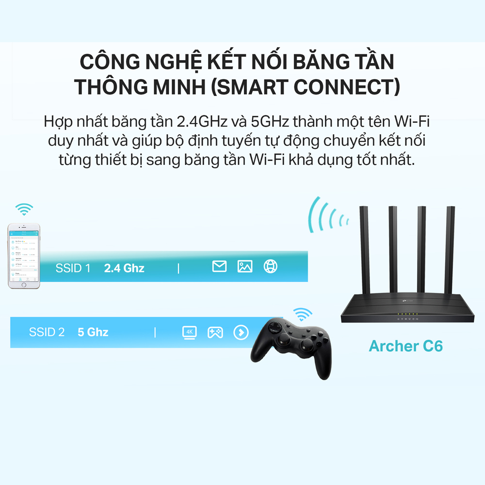 Router Wifi Băng Tần Kép TP-Link Archer C6 Gigabit AC1200 MU-MIMO ...