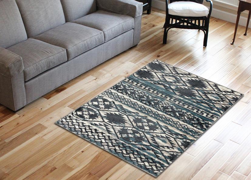 Thảm Sợi Ngắn le_22g0280_blue_60x90