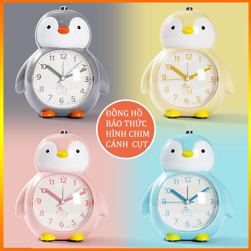 Đồng hồ báo thức chú chim cánh cụt dễ thương - màu sắc giao ngẫu nhiên