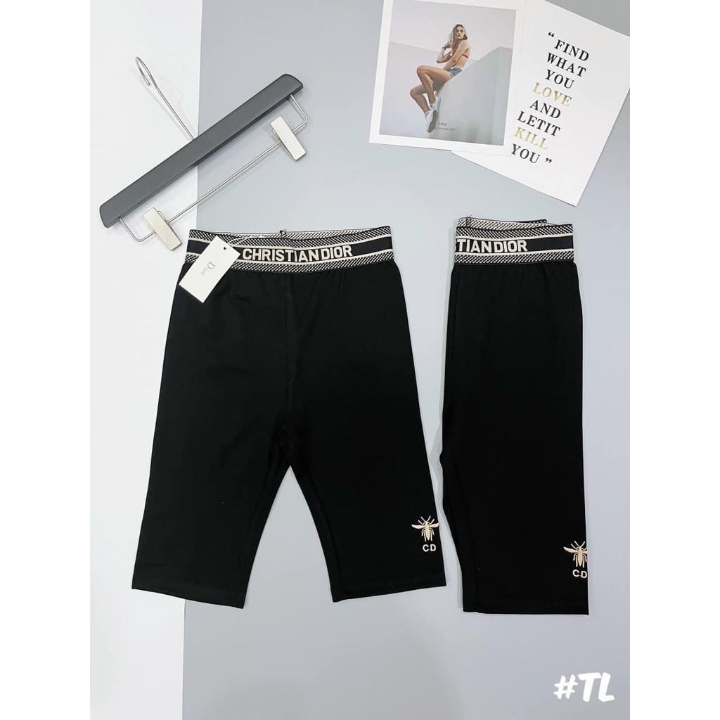 Quần Legging Lửng Quần Ngố Umi Nữ Quần Đùi Phối Cạp Chữ Năng Động - QLLCC
