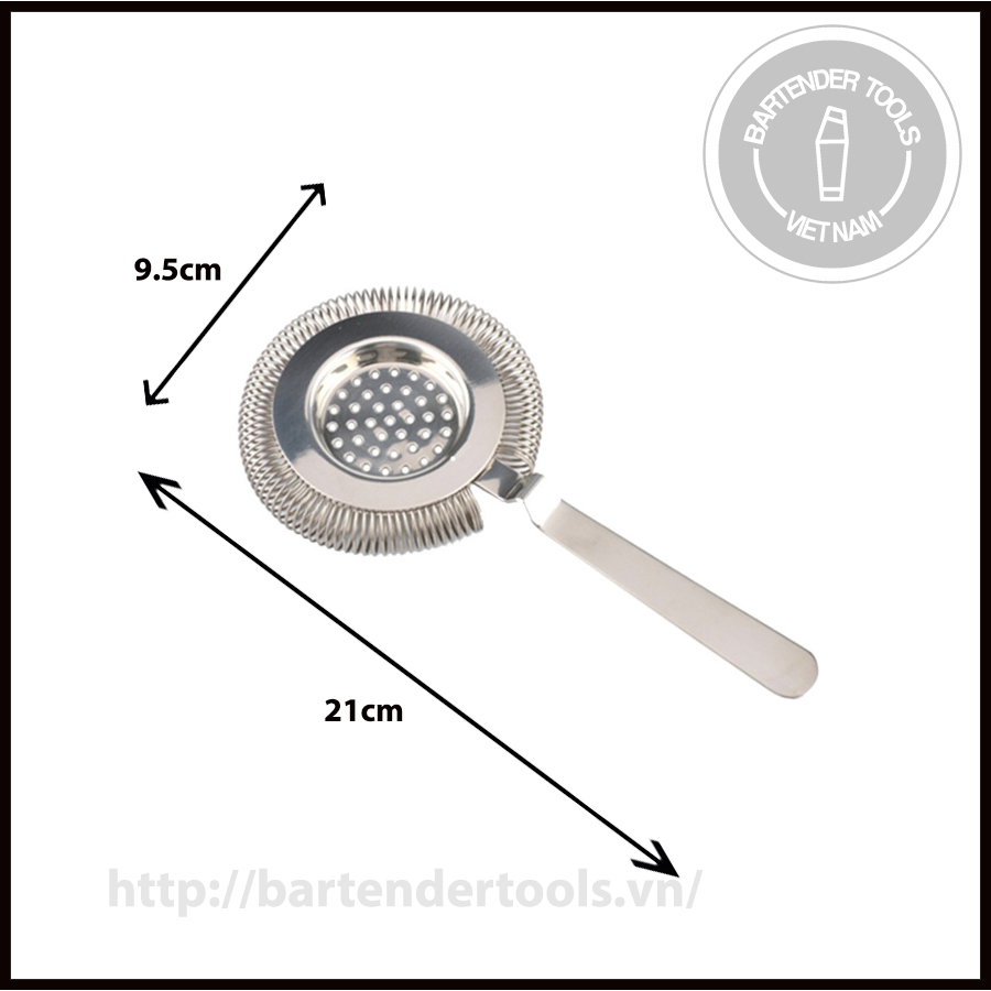 Chặn đá shaker cán gập inox - Strainer cocktail cán gập