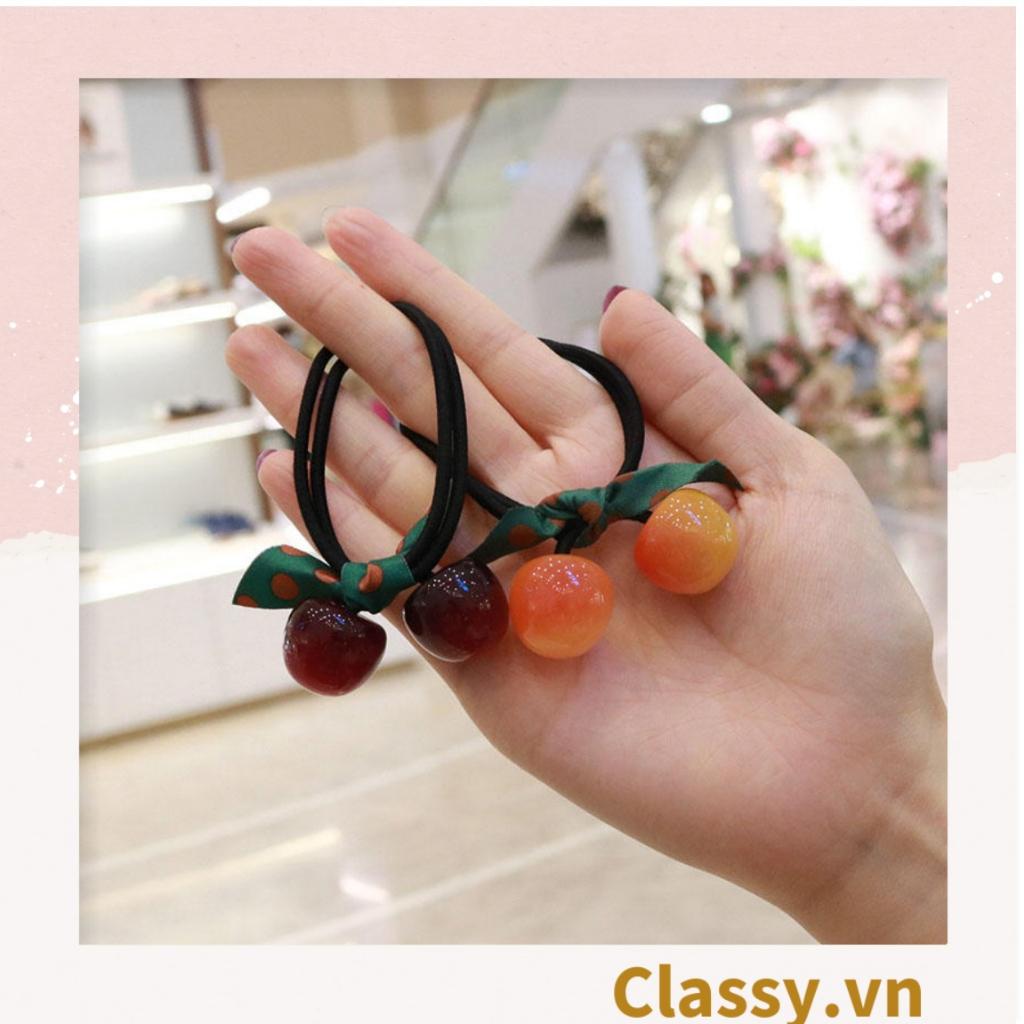 Dây cột tóc Classy trái cherry và trái dâu bền chắc giá rẻ, nữ tính PK630