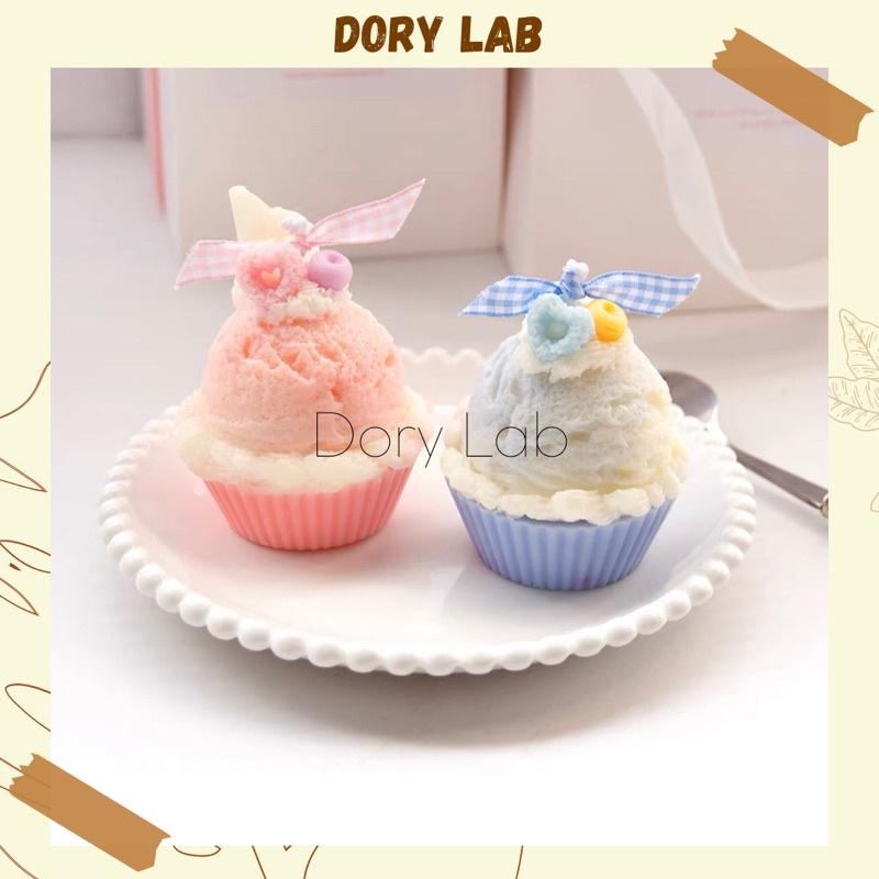 Nến Thơm Cupcake Mix Topping Màu Pastel Handmade Không Khói, Phụ Kiện Decor, Quà Tặng - Dory Lab