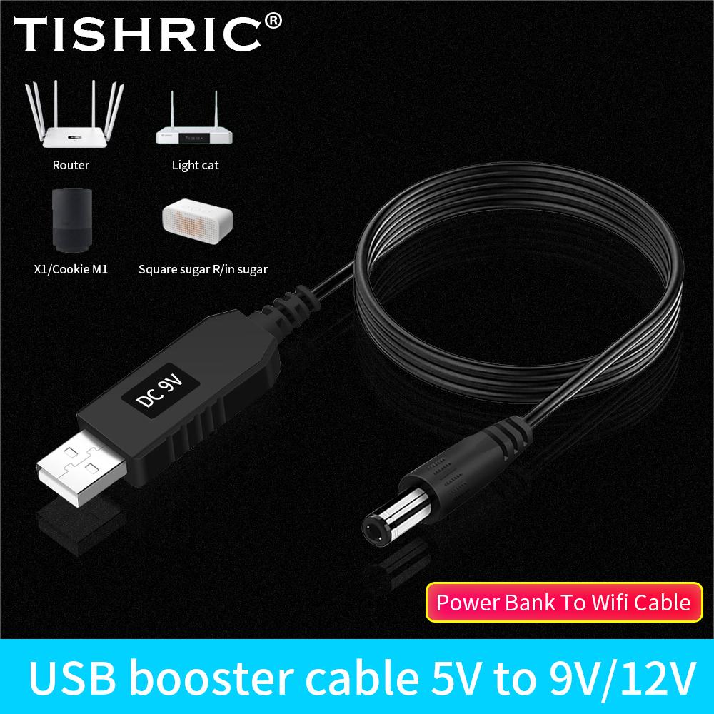 Tishric DC USB 5V 9V 12V Bộ Chuyển Đổi Nguồn USB Cáp Tăng Cường Cáp Nguồn Dây USB Cho Mô-đun Bộ Định Tuyến Bộ Chuyển Đổi WIFI Qua Powerbank