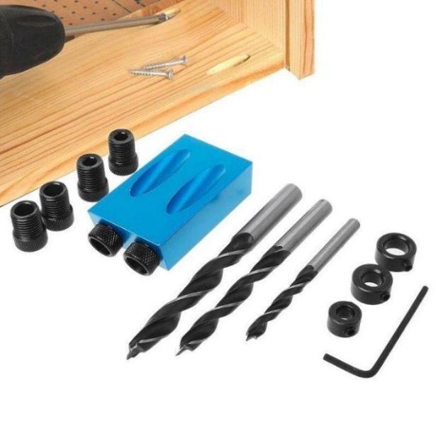 Bộ Cữ Khoan Chéo Mini - Cử Khoan Chéo Bỏ Túi Full Phụ Kiện Như Hình