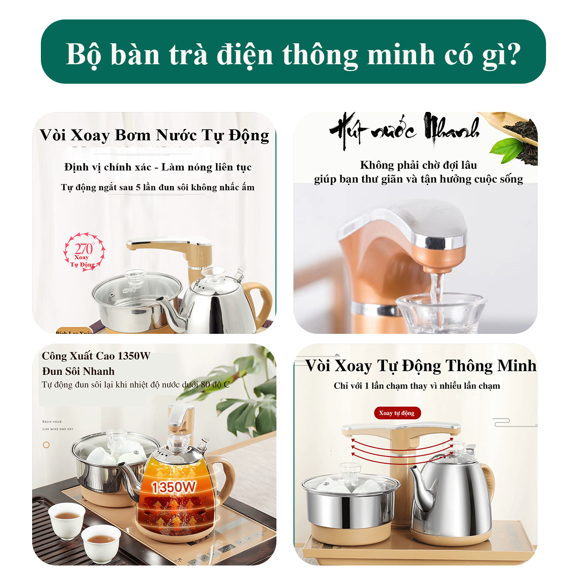 Khay trà đạo trung quốc đủ bộ bằng gỗ Sồi nhập khẩu tặng kèm trà cụ và linh vật trang trí bàn trà - Bảo hành 1 năm đổi mới nếu có lỗi