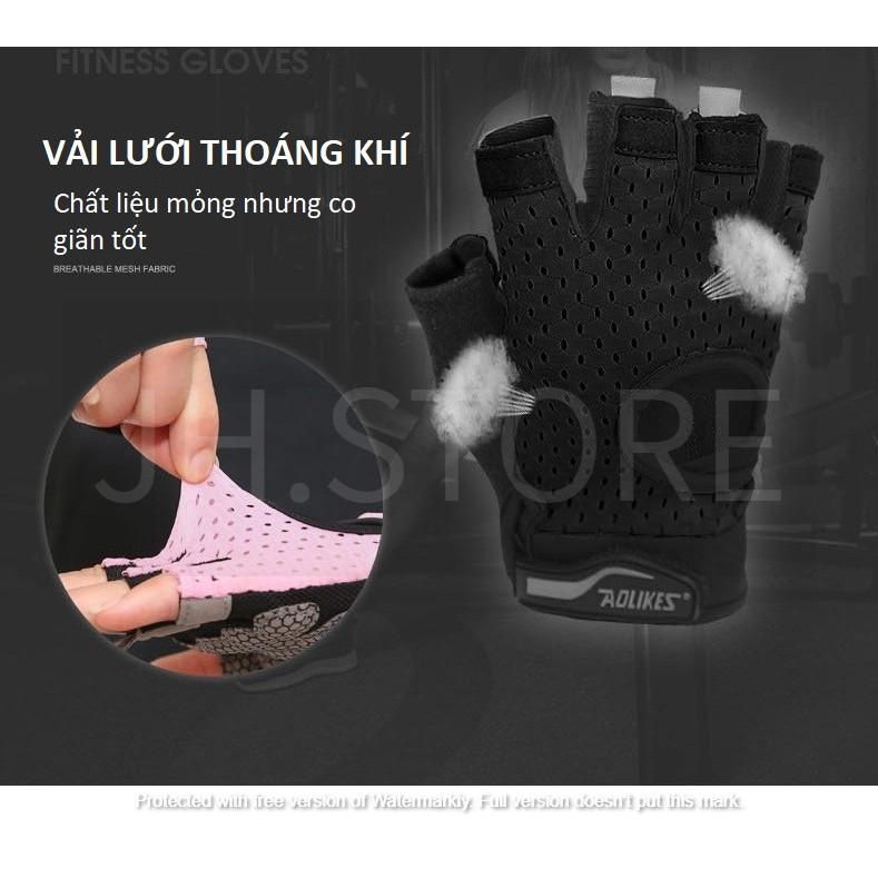 SALEBao tay,găng tay thể thao nam nữ tập gym/tập tạ AOLIKES CHÍNH HÃNG/có video sản phẩm thực tế