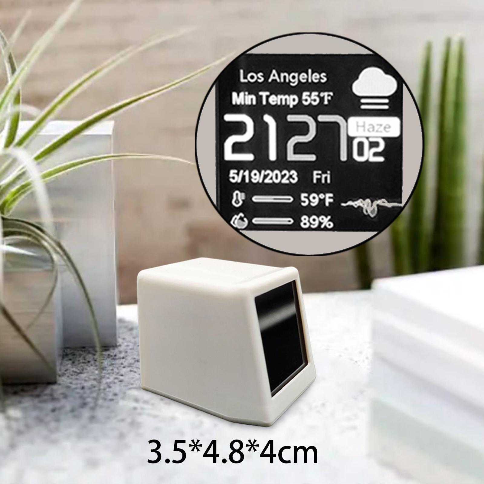 Smart Weather Station Modern Digital Clock for Study Office Living Room