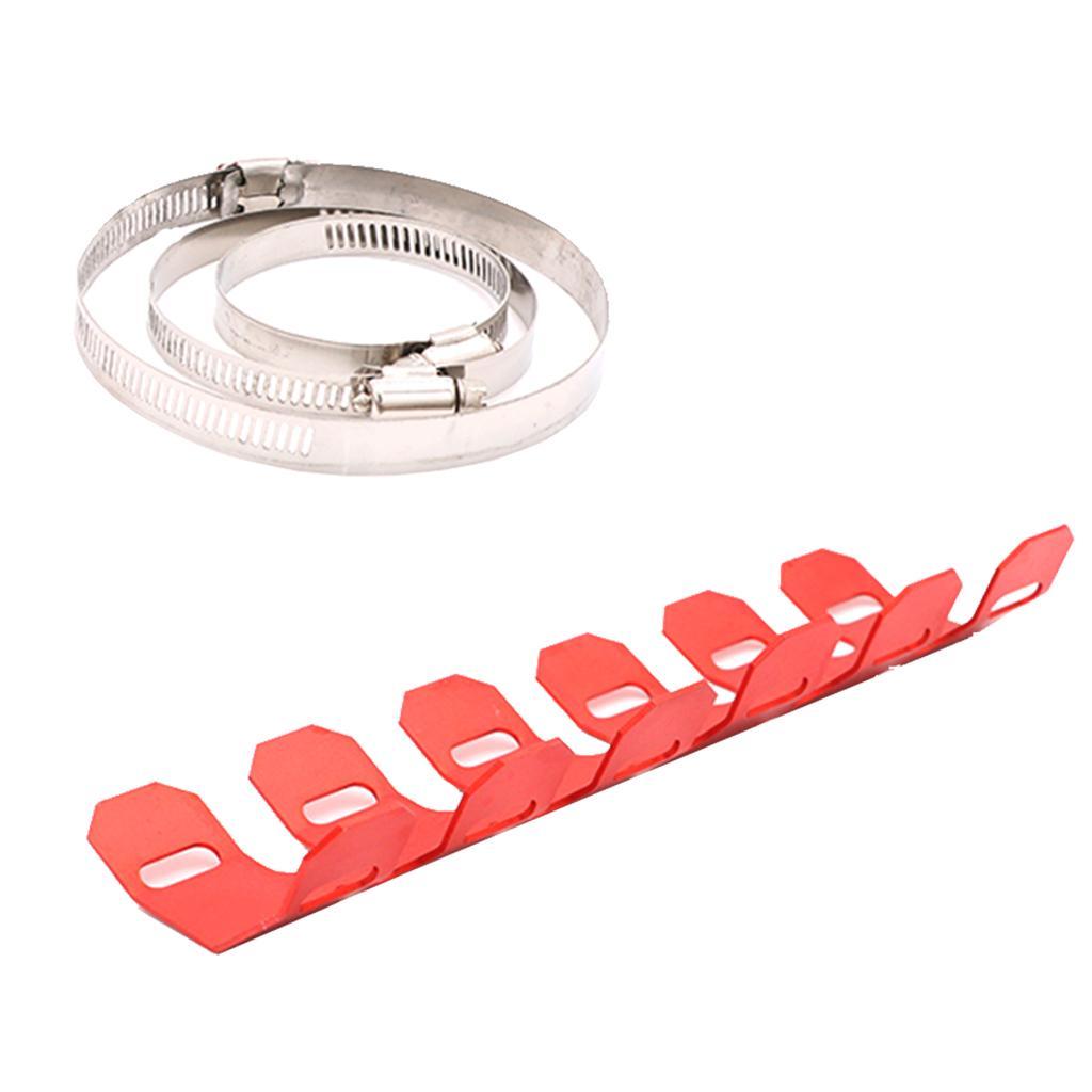 25cm Exhaust Pipe Protector Guard Heat  for  Motorcycle Red