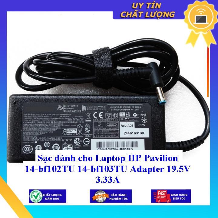 Sạc dùng cho Laptop HP Pavilion 14-bf102TU 14-bf103TU Adapter 19.5V 3.33A - Hàng Nhập Khẩu New Seal