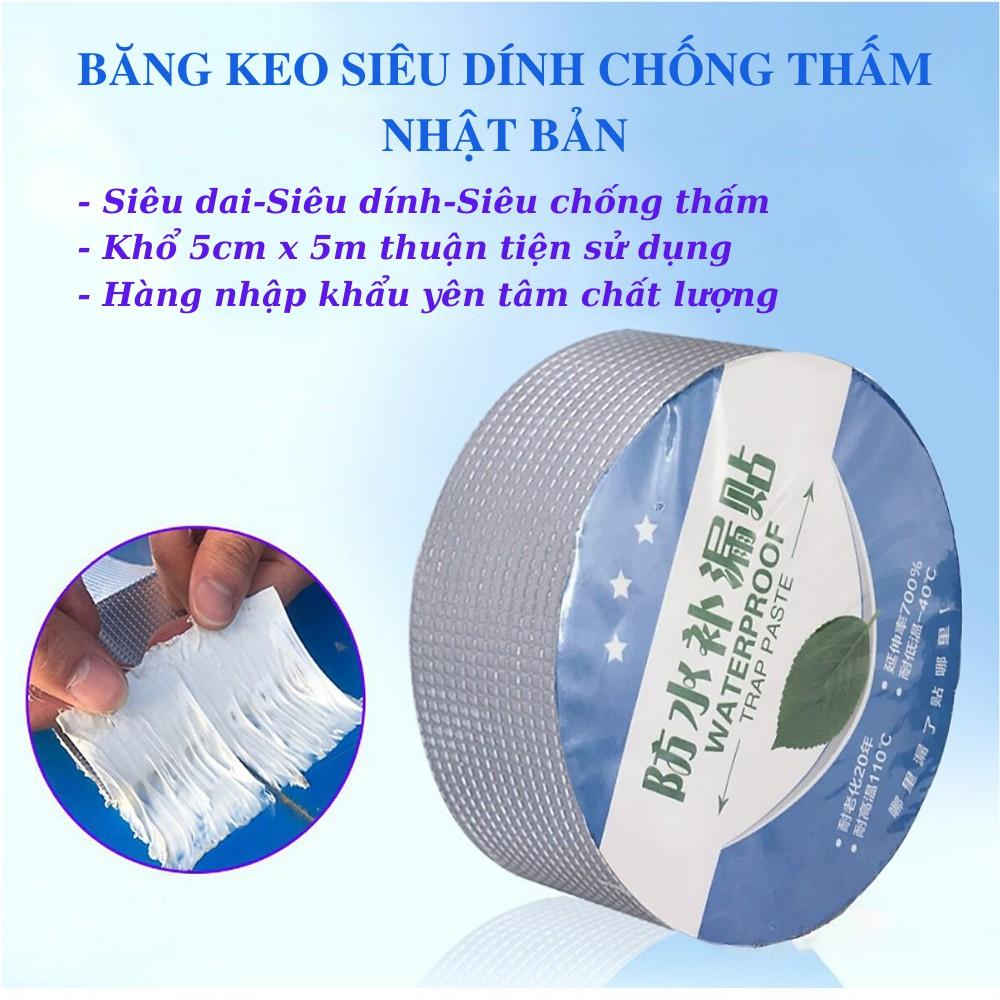 Băng Keo Siêu Dính NHẬT BẢN Chống Thấm Nước Cao Cấp Khổ 5cm x 5m