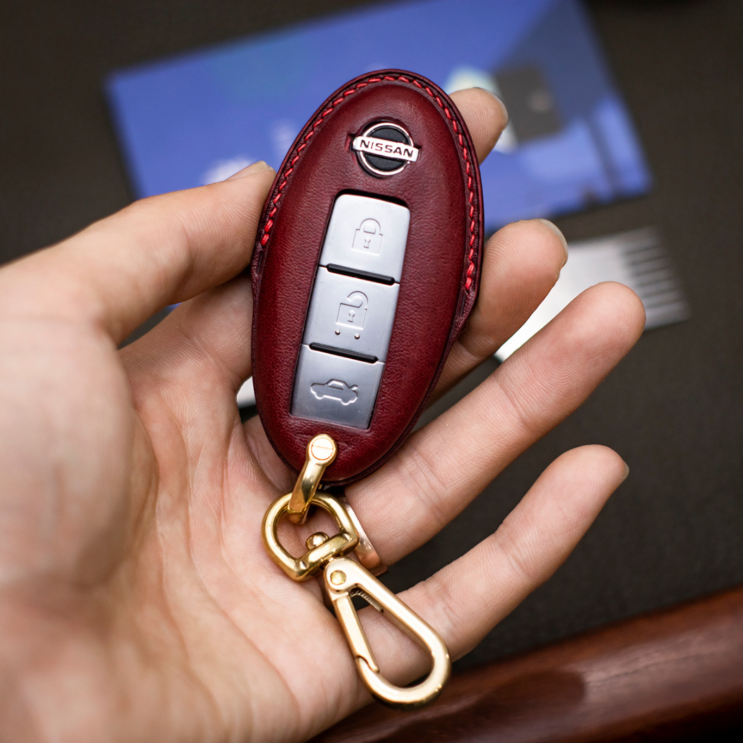 Bao Da Chìa Khóa ô tô NISSAN  | Bọc chìa khóa ô tô da thật khâu tay