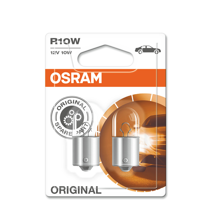 Combo 2 Bóng Đèn Xi Nhan 1 Tim OSRAM Original R10W 12V 10W (Chân Thẳng)